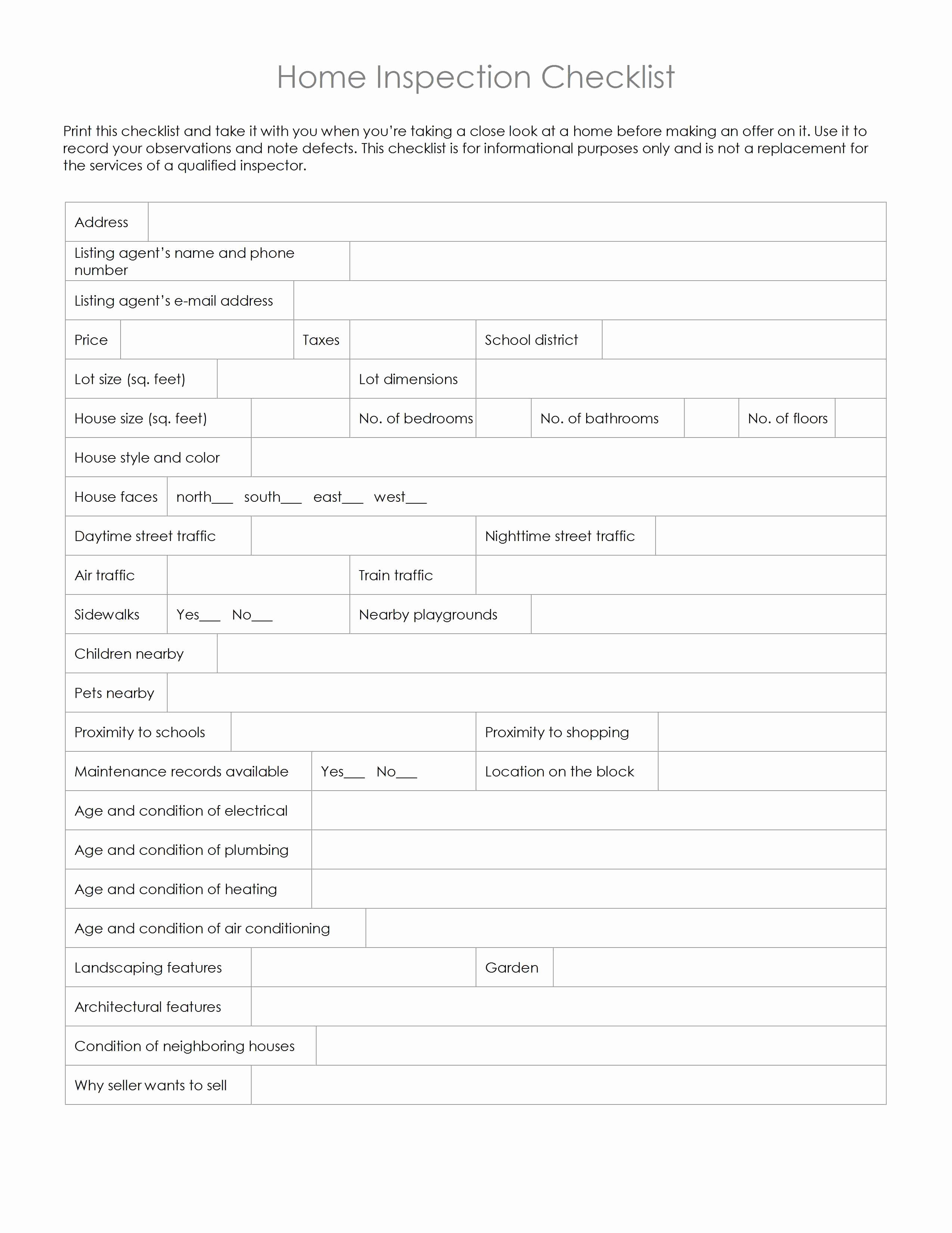 House Inspection Template New Blog Archives Turbabitprints