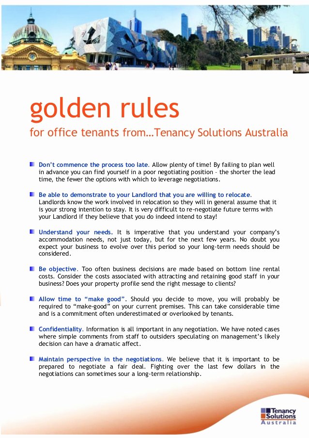 House Rules for Tenants Luxury Golden Rules for Fice Tenants From…tenancy solutions