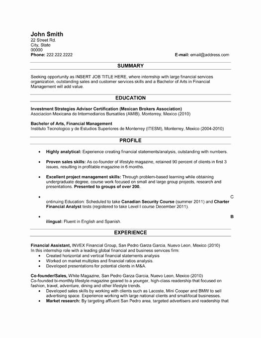 How to Cancel Resume now Inspirational A Professional Resume Template for A Financial assistant