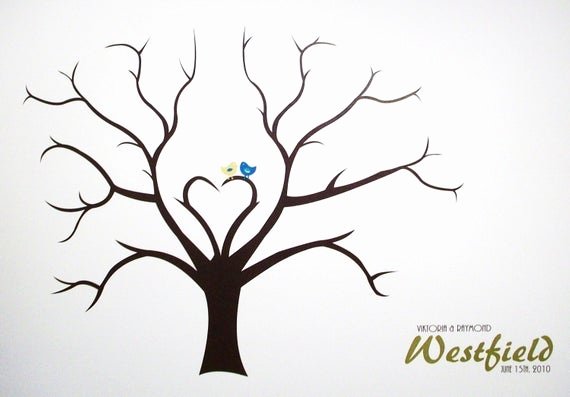 How to Draw A Simple Tree without Leaves Awesome Guest Tree Book Alternative Reception Project Wedding