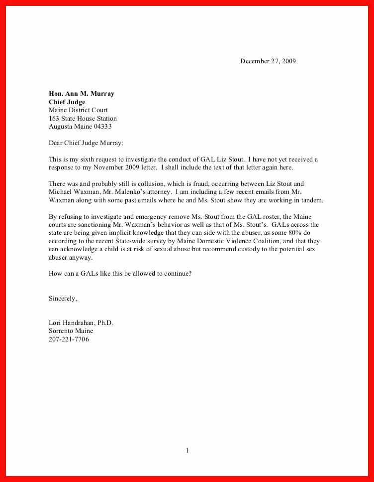 How to Write A Letter to A Judge Template Fresh Letter format to A Judge