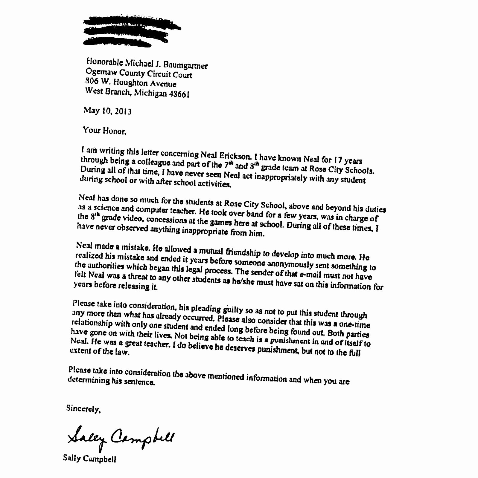 How to Write A Letter to A Judge Template Luxury Leniency Letters From West Branch Rose City Teachers