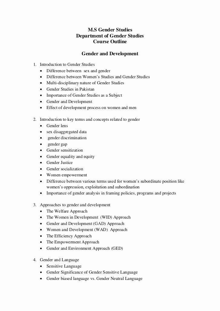 Human Trafficking Research Proposal Best Of Course Outlines Gender Stu S Punjab