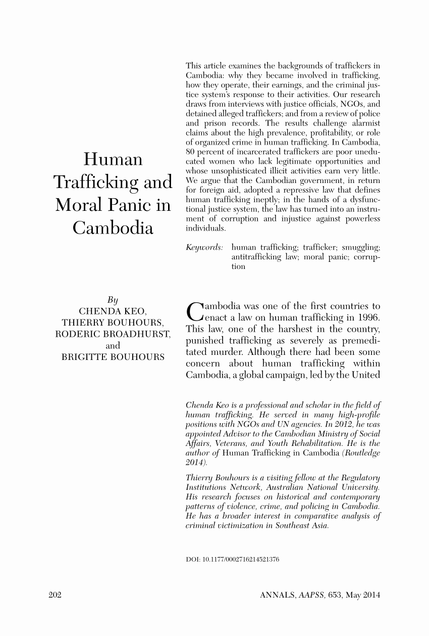 Human Trafficking Research Proposal Luxury Pdf Human Trafficking and Moral Panic In Cambodia