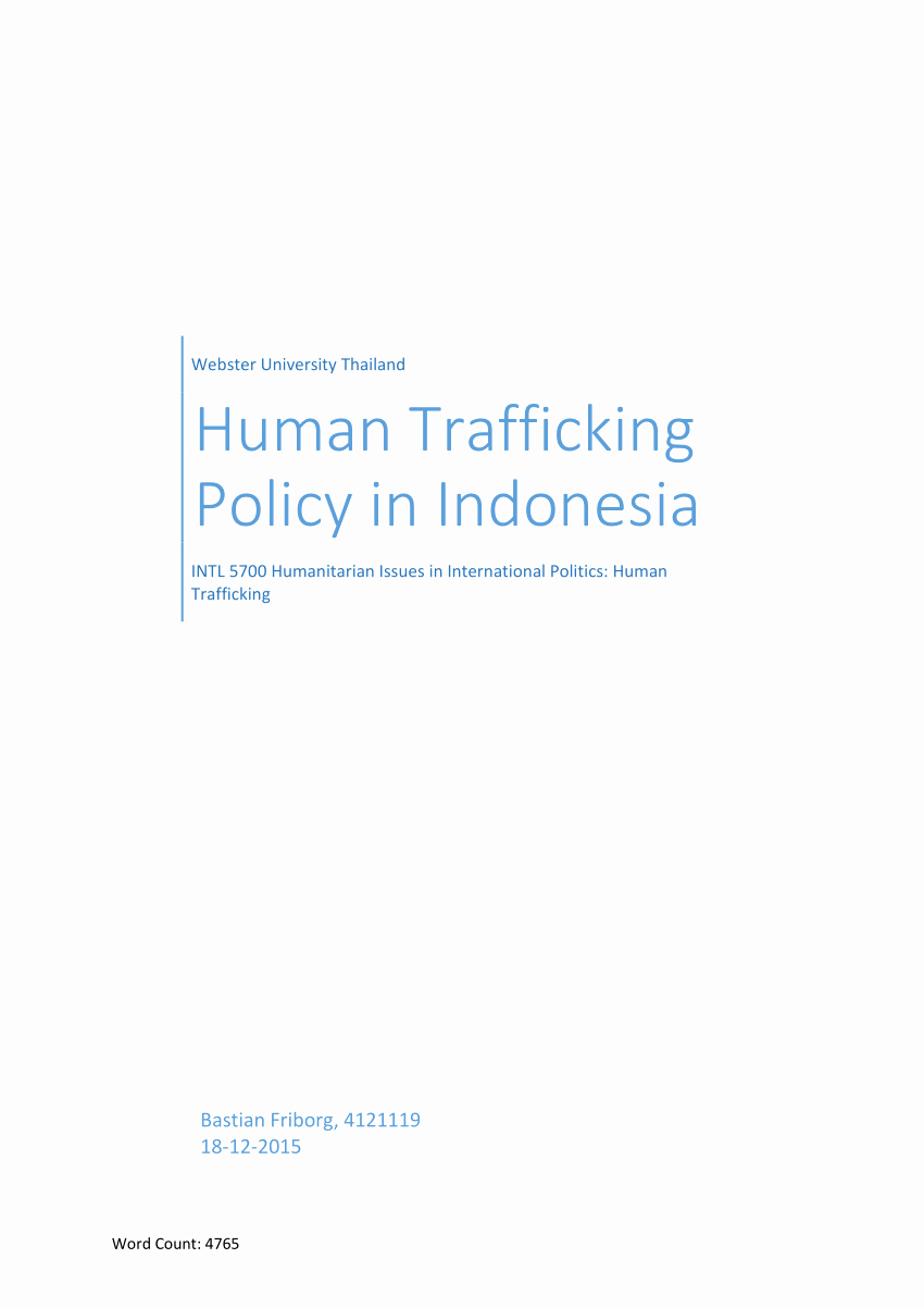 Human Trafficking Research Proposal Luxury Pdf Human Trafficking Policy In Indonesia