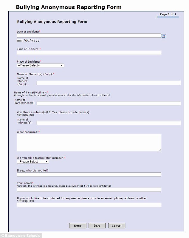 Hurt Feelings Report Template Beautiful Delaware School Sends Parents A Hurt Feelings Report