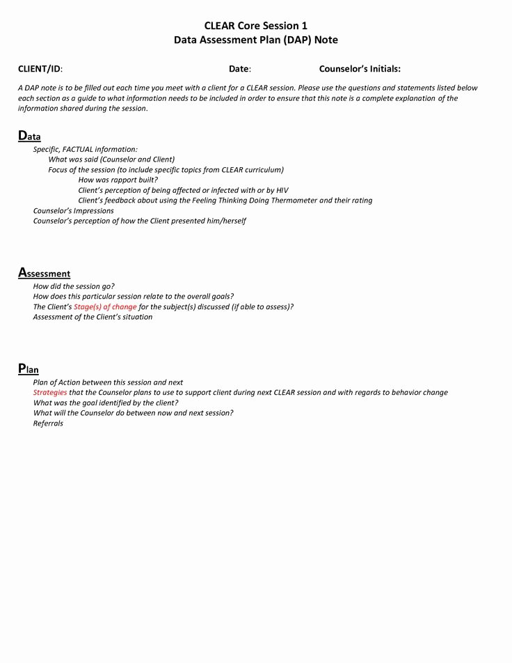 Hurt Feelings Report Template Fresh Dap Counseling Notes Template