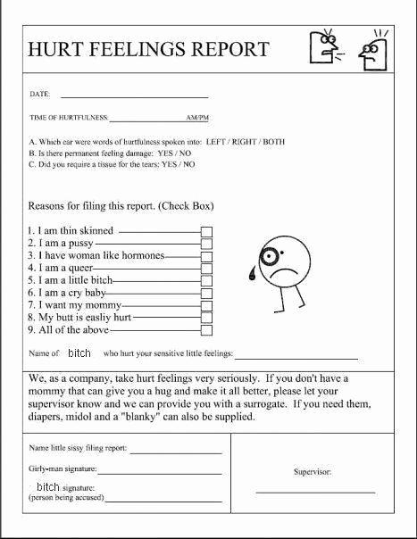 Hurt Feelings Report Template Inspirational Boeing Ficial Hurt Feelings Report form to Pin