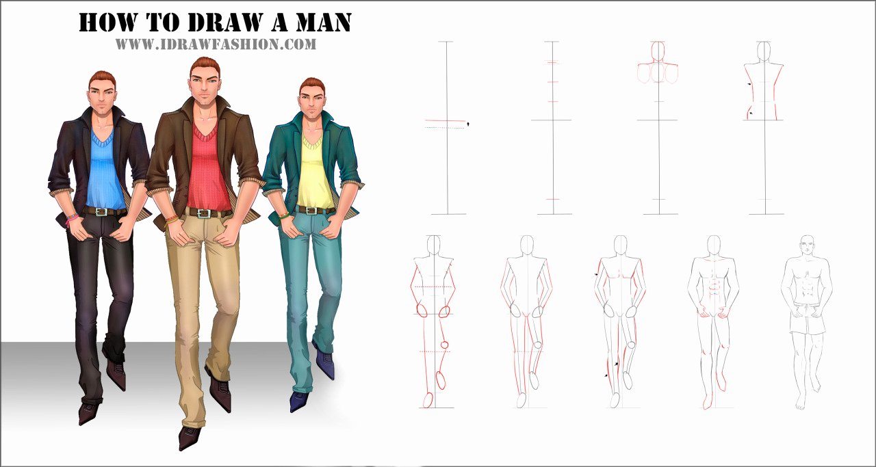 I Draw Fashion Beautiful I Draw Fashion — How to Draw Men In Fashion Sketches Tutorial