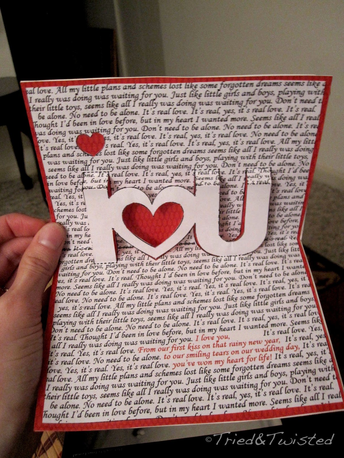 I Love You Pop Up Card Template Elegant Tried and Twisted Pop Up Valentine S Day Card