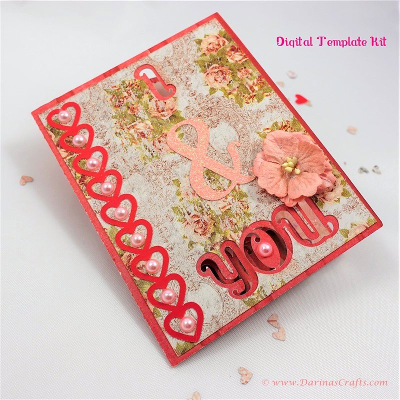 I Love You Pop Up Card Template Fresh I Love You Pop Up Diorama Card Digital Template