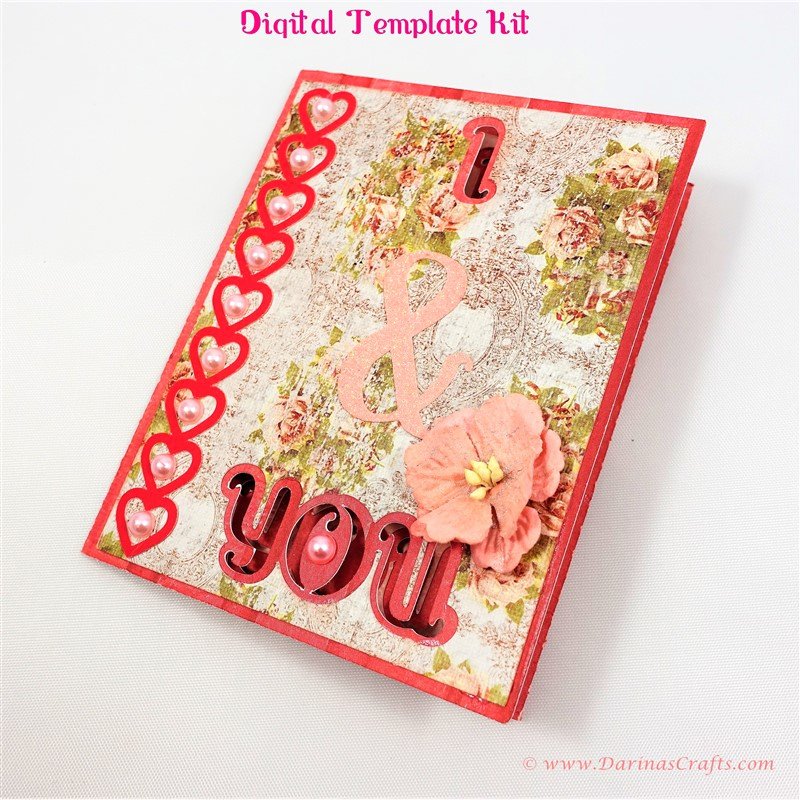 I Love You Pop Up Card Template New I Love You Pop Up Diorama Card Digital Template