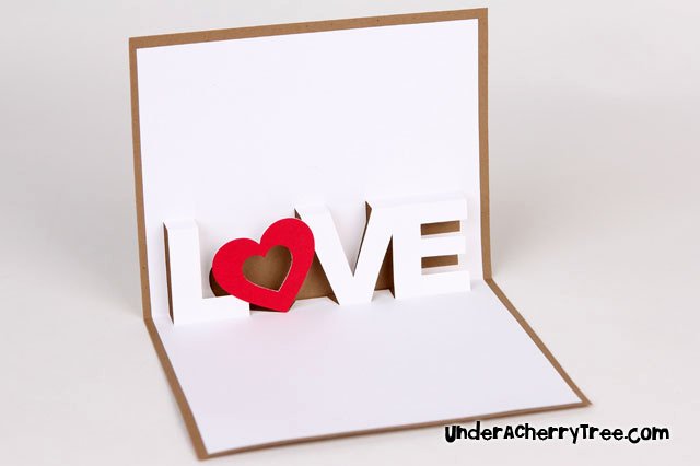 I Love You Pop Up Card Template New Under A Cherry Tree Love A Pop Up Card Free