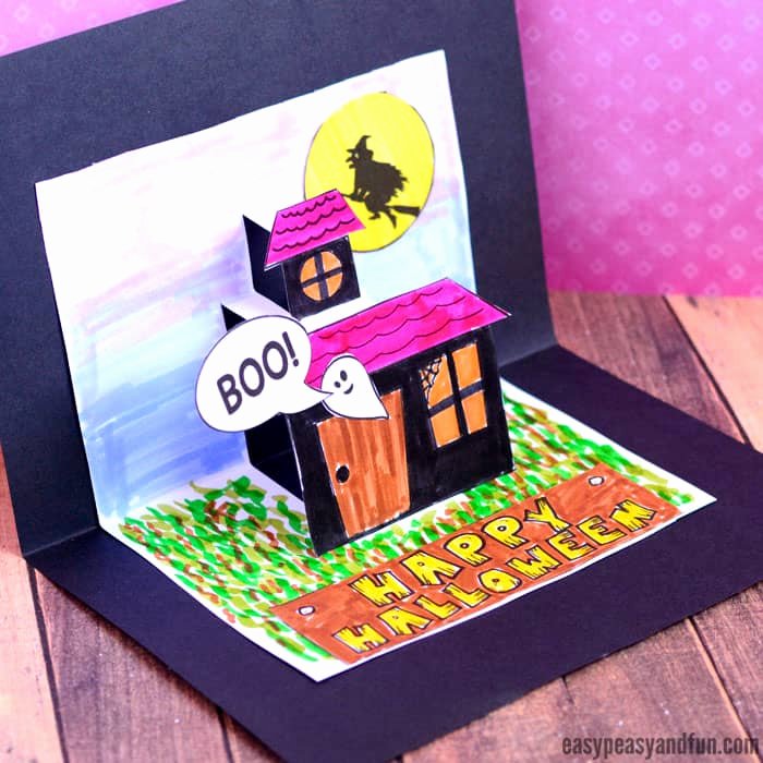 I Love You Pop Up Card Template Unique Halloween Pop Up Card Template Easy Peasy and Fun