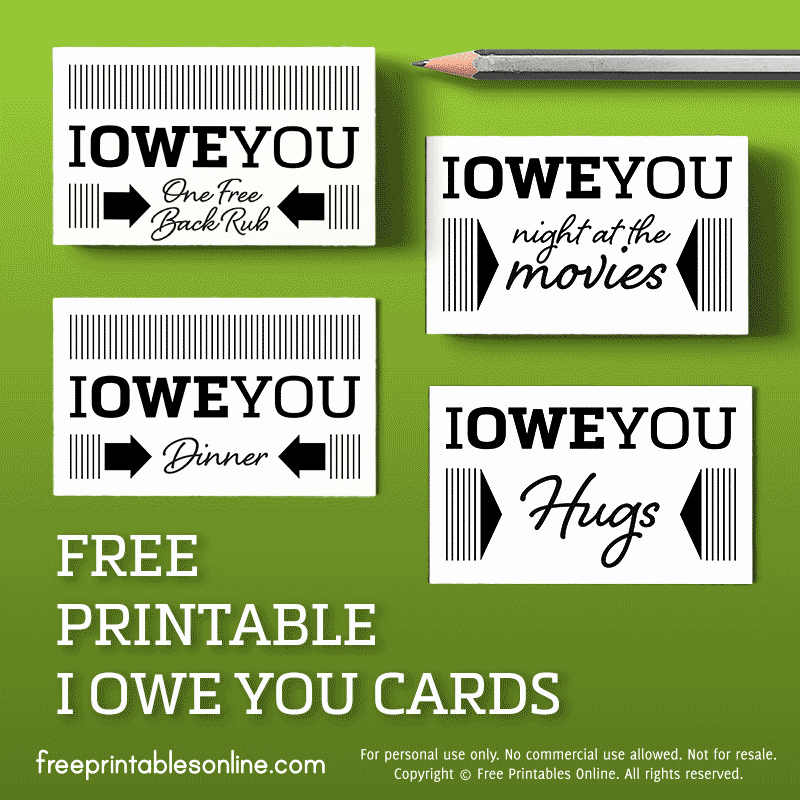 I Owe You Template Beautiful Block Stripes Iou Business Cards