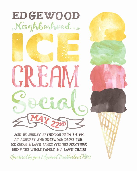 Ice Cream social Flyer Template Awesome Ice Cream social Flyer Ktunesound