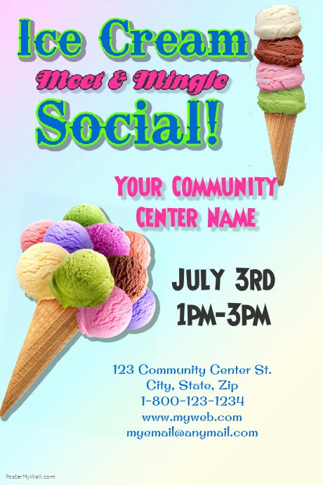 Ice Cream social Flyer Template Free Inspirational Ice Cream social Template