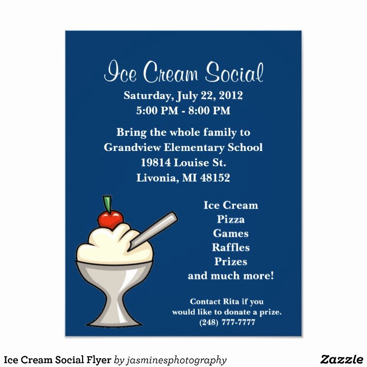 Ice Cream social Flyer Template Free Lovely Ice Cream social Flyer Card
