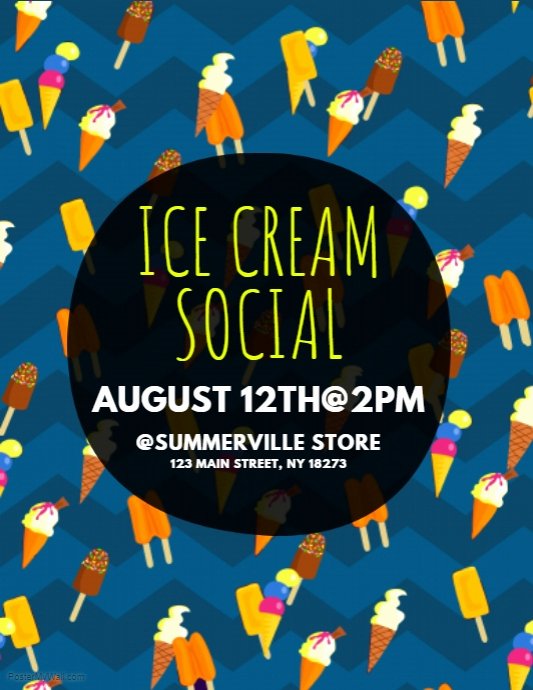 Ice Cream social Flyer Template Free Unique Copy Of Ice Cream social Flyer