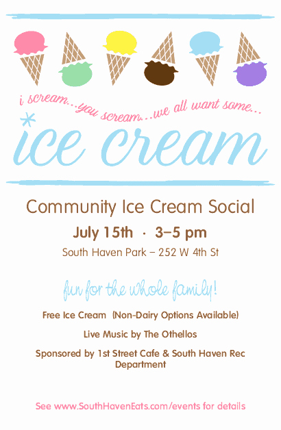 Ice Cream social Flyer Template Unique Ice Cream social Flyer