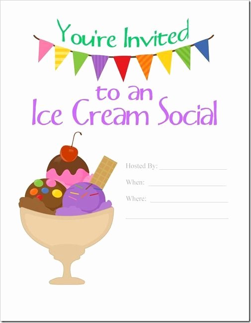 Ice Cream social Invite Template Awesome 7 Best Images About Work events On Pinterest