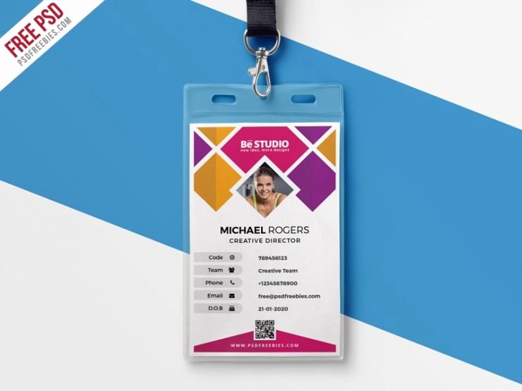 Id Card Template Photoshop Awesome Creative Fice Id Card Template Psd Download Psd