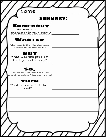 If then Chart Template Beautiful Swbst somebody Wanted but so then Graphic organizer