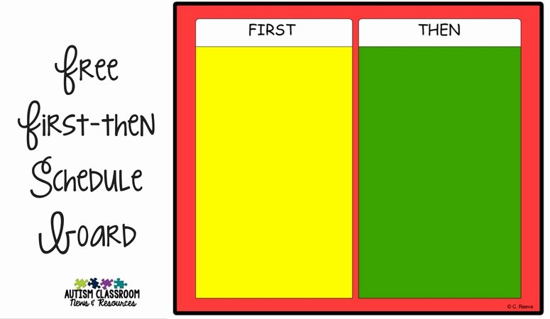 If then Chart Template New Visual Schedule Series First then Schedules Freebie