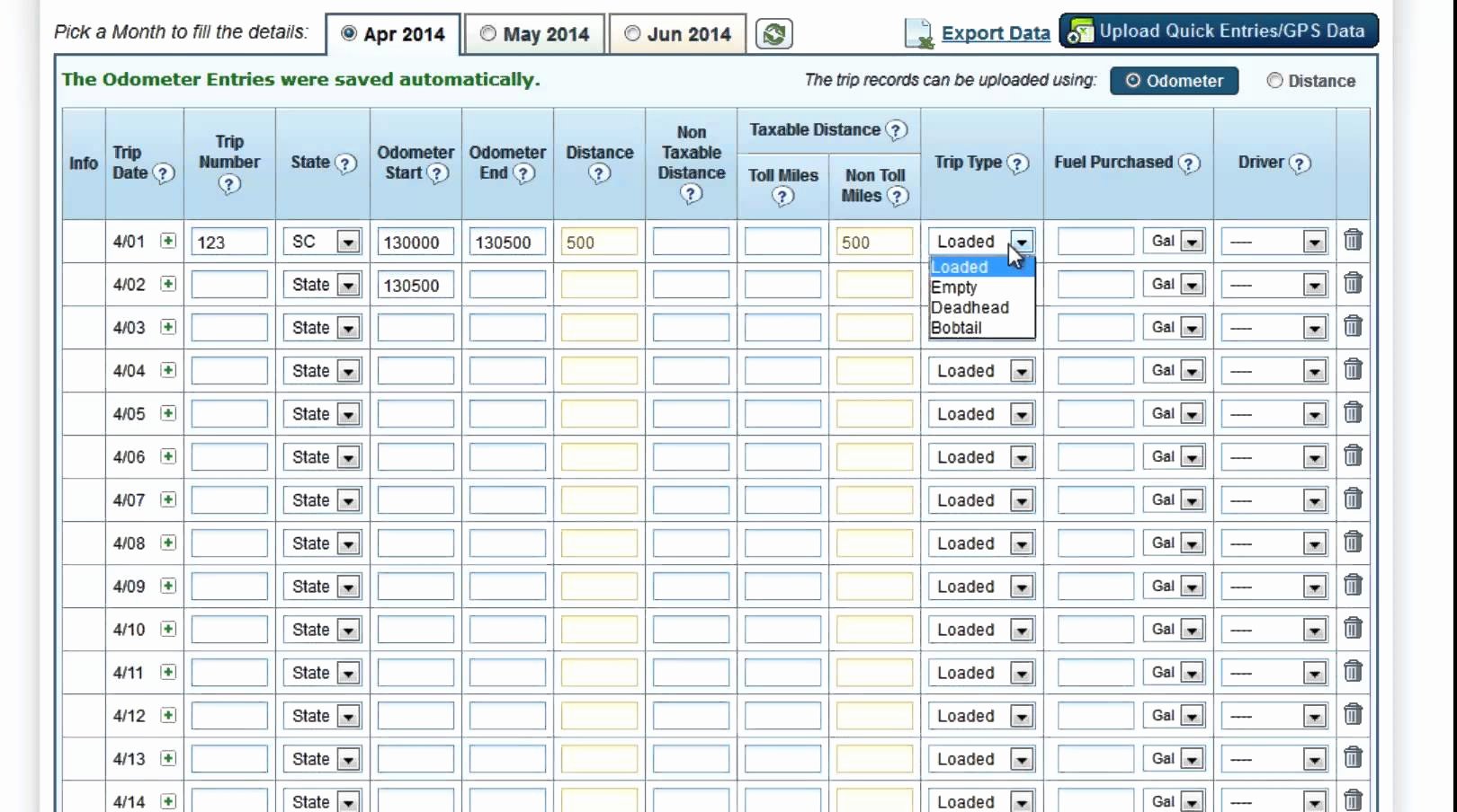 Ifta Trip Sheet Template Fresh Trucking Mileage Spreadsheet Google Spreadshee Trucking