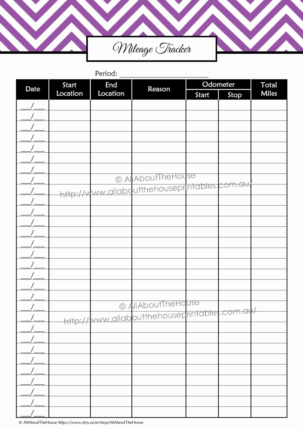 Ifta Trip Sheet Template Luxury Mileage Log Tracker Business Printable Direct Sales