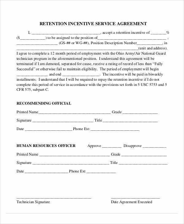 Incentive Plan Template Elegant 9 Incentive Agreement Templates Free Sample Example