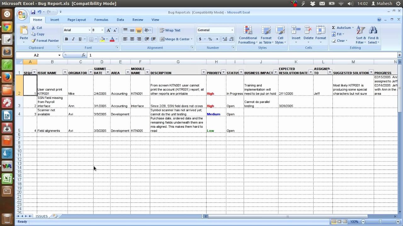 Incident Report Log Template Beautiful Defect Tracking Template Xls