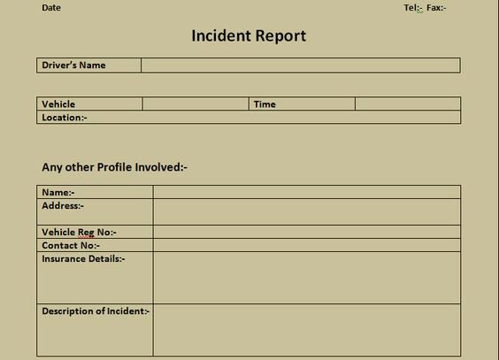 Incident Report Log Template Inspirational Get Incident Report form Excel Template