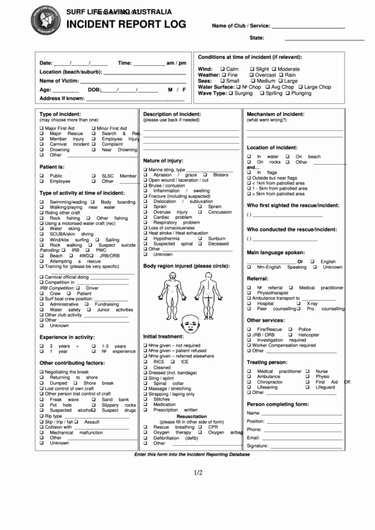 Incident Report Log Template Lovely Incident Report Log Printable Pdf