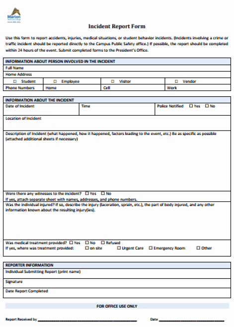 Incident Report Log Template New 21 Free Incident Report Template Word Excel formats