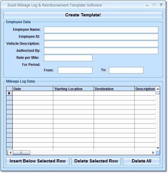 Incident Report Log Template New Excel Mileage Log &amp; Reimbursement Template software