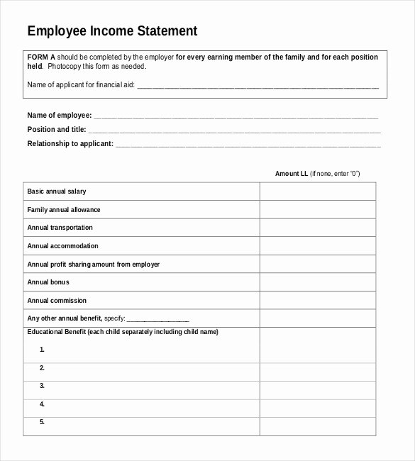Income Statement Template Word Unique In E Statement Templates – 23 Free Word Excel Pdf