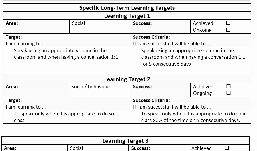 Individual Learning Plan Template Lovely Individual Education Plan Template Sample – Mash