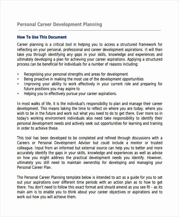 Individual Professional Development Plan Sample Awesome 58 Development Plan Examples &amp; Samples Pdf Word Pages