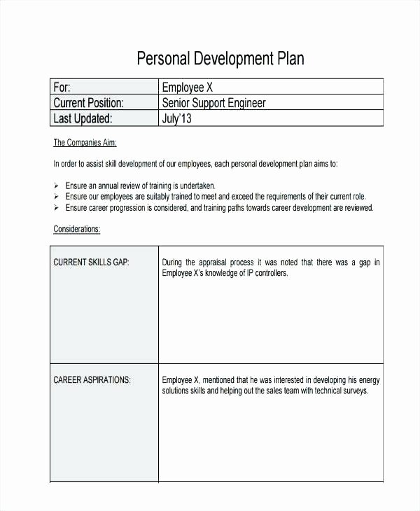 Individual Professional Development Plan Sample