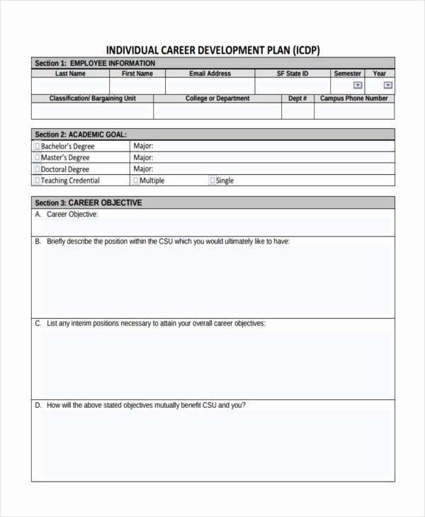 Individual Professional Development Plan Sample Beautiful 58 Development Plan Examples &amp; Samples Pdf Word Pages