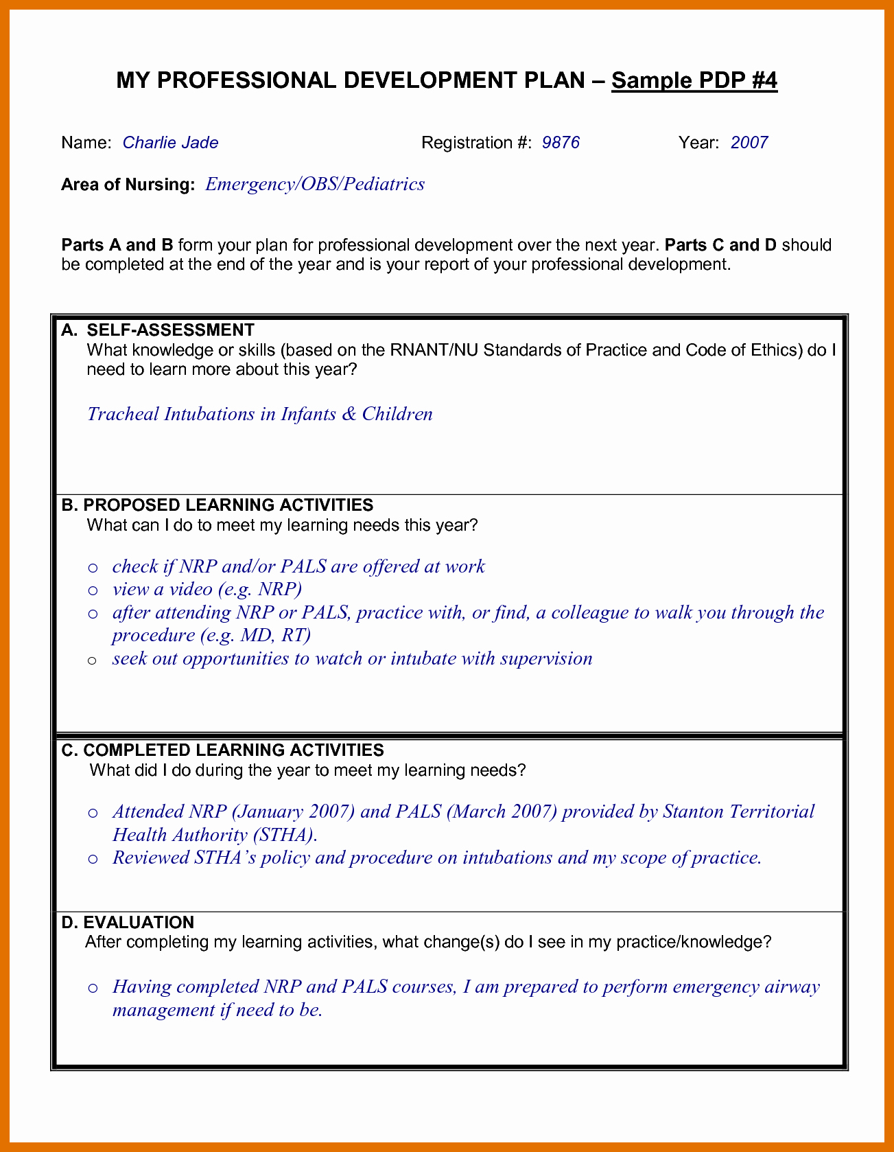 Individual Professional Development Plan Sample Best Of 4 5 Professional Development Proposal Sample