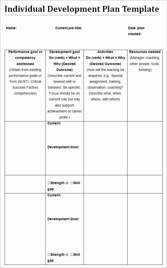 Individual Professional Development Plan Sample Best Of Individual Development Plan Template 11 Free Pdf Word