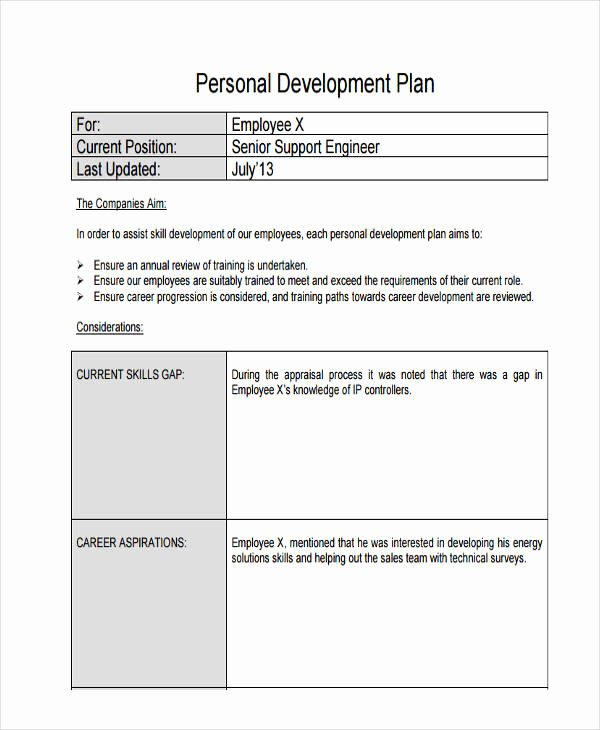 Individual Professional Development Plan Sample Lovely 58 Development Plan Examples &amp; Samples Pdf Word Pages