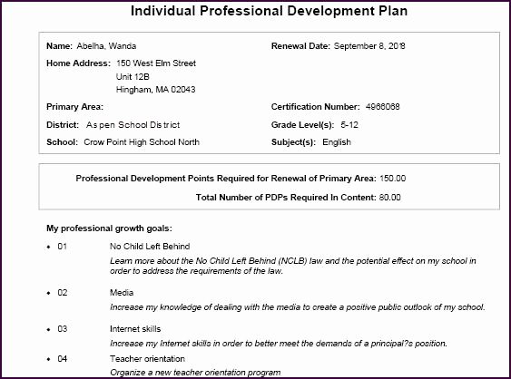 Individual Professional Development Plan Sample Lovely Print An Individual Professional Development Plan