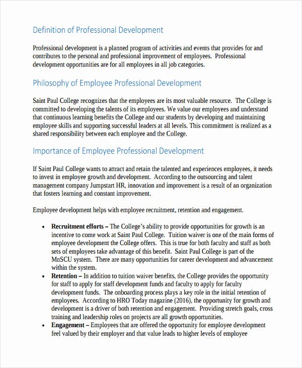 Individual Professional Development Plan Sample Unique 58 Development Plan Examples &amp; Samples Pdf Word Pages