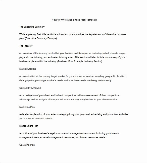 Industry Analysis Sample Unique Business Plan Outline Template 7 Free Word Excel Pdf