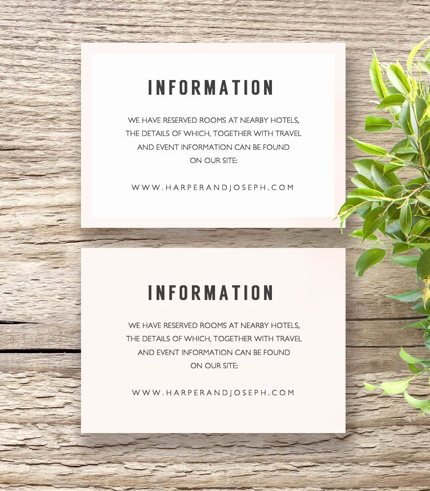 Info Card Template Fresh Bettie Printable Wedding Invitation Template Set Connie