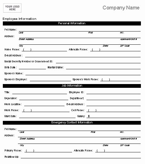 Information form Template Elegant 19 Best Images About Employee forms On Pinterest