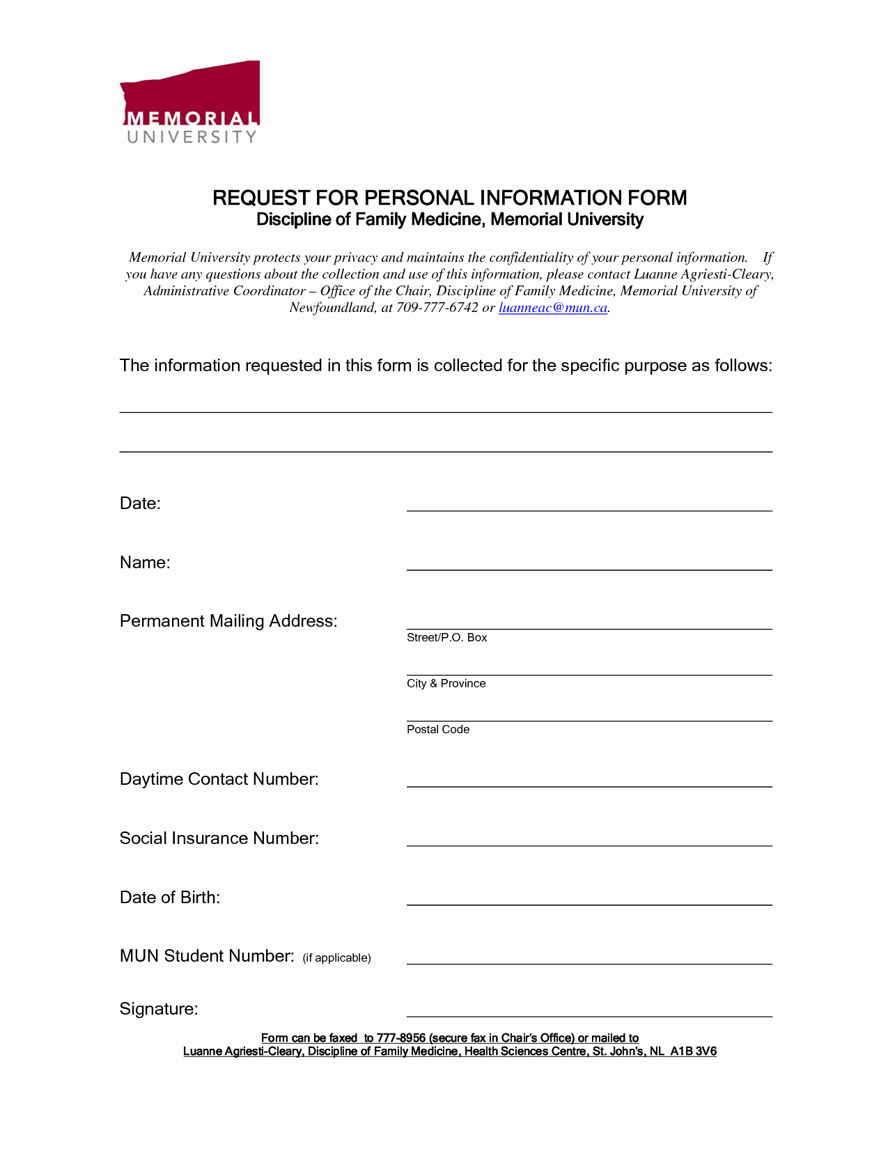 Information form Template Lovely Request for Information Template